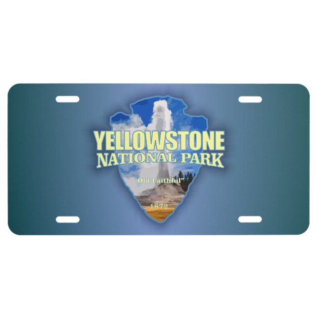 Yellowstone (arrowhead) license plate (Front)