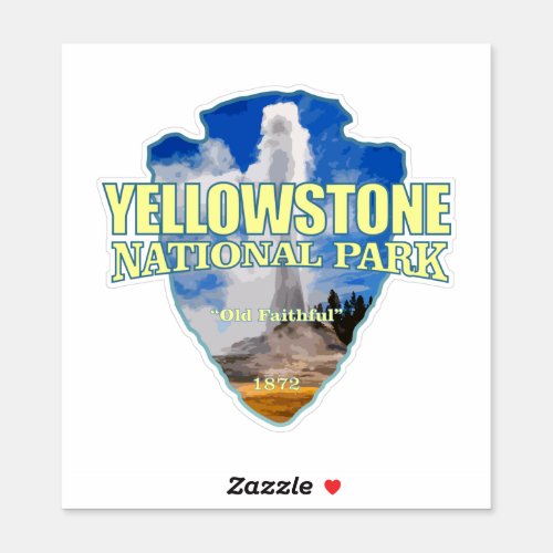 Yellowstone arrowhead sticker