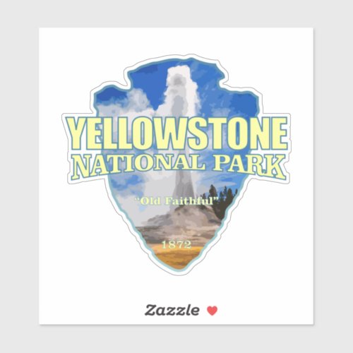 Yellowstone arrowhead sticker