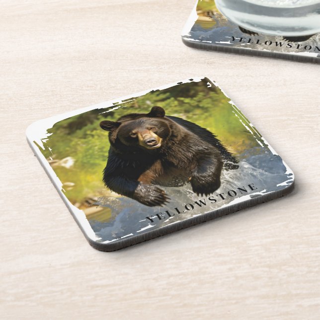 Yellowstone Bear  Beverage Coaster (Left Side)