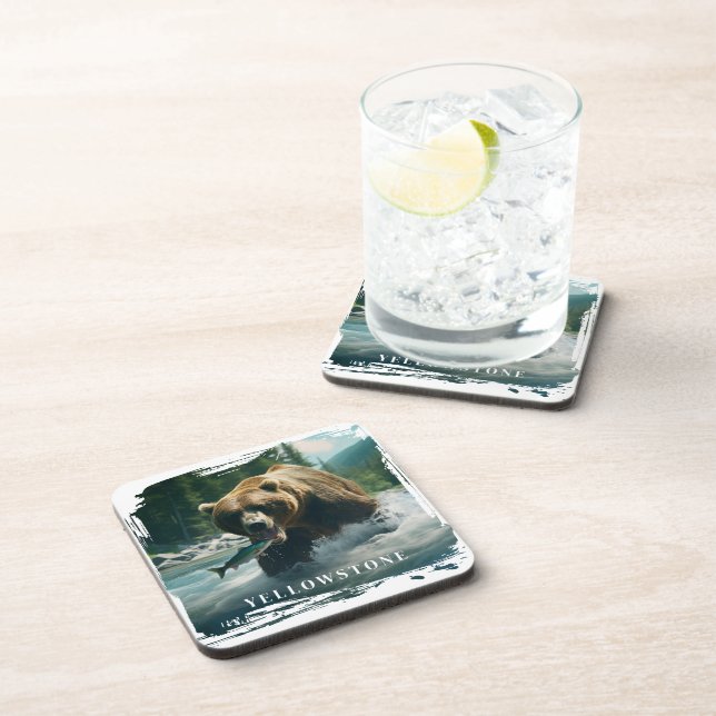 Yellowstone Bear Beverage Coaster (Right Side)
