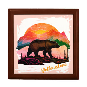Yellowstone Bear Jewelry Keepsake Box