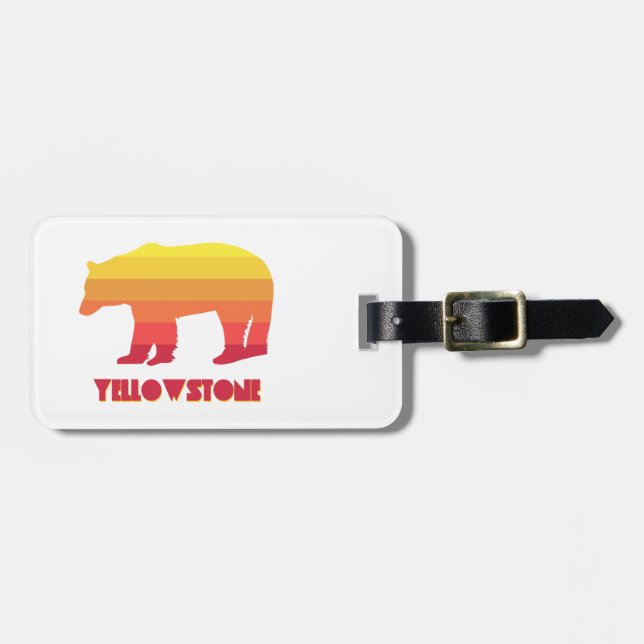 Yellowstone Bear Luggage Tag (Front Horizontal)