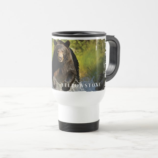 Yellowstone Bear Travel Mug (Front Right)