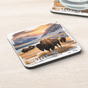 Yellowstone Bison Beverage Coaster