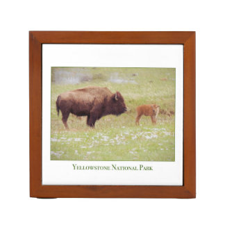Yellowstone Bison & Calf Desk Organizer