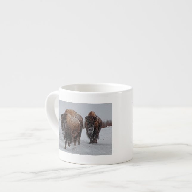 Yellowstone Bison Espresso Cup (Front Left)