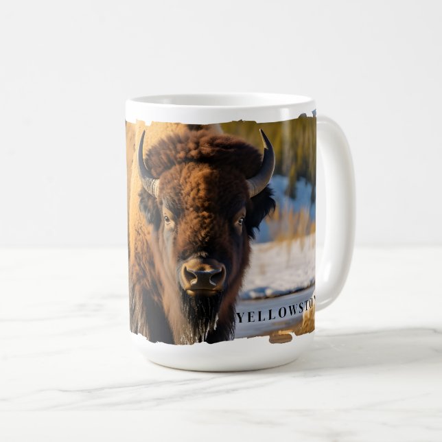 Yellowstone Bison Mug (Front Right)