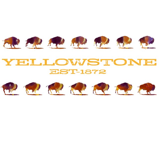 Yellowstone Bison Running T-Shirt (Creator Uploaded)