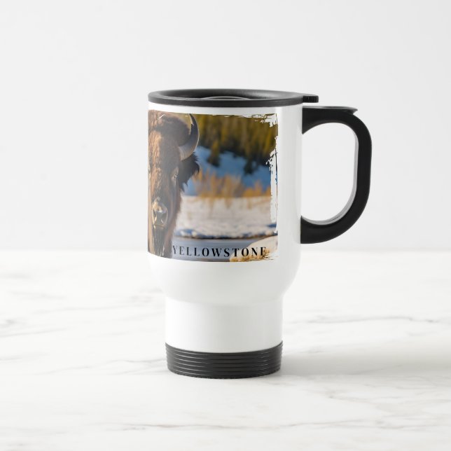 Yellowstone Bison Travel Mug (Right)