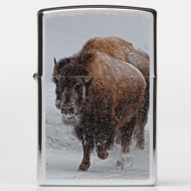 Yellowstone Bison Zippo Lighter (Front)