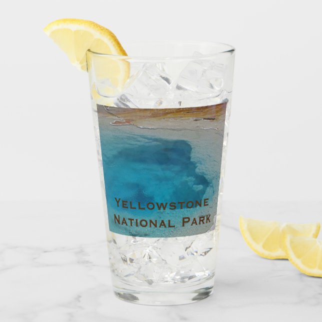 Yellowstone Blue Hot Spring Pool National Park Glass (Front Ice)