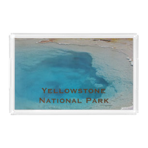 Yellowstone Blue Pool Photo Wyoming National Park Acrylic Tray
