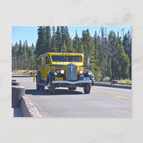Yellowstone Bus Crosses the Fishing Bridge