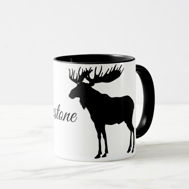 Yellowstone Coffee Mug Two-Tone-Moose (Front Right)