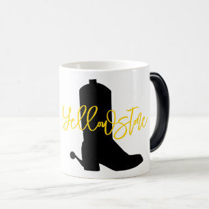 Yellowstone Cowboy Boot Silhouette Name Fun Color Morph Mug