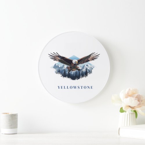 Yellowstone Eagle Large Clock