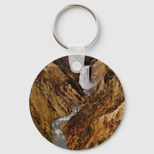 YELLOWSTONE FALL IN YELLOWSTONE NATIONAL PARK KEYCHAIN