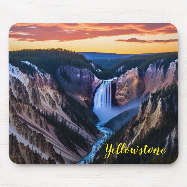 Yellowstone Falls Mouse Pad (Front)