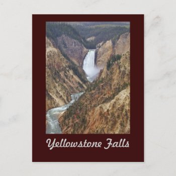 Yellowstone Falls Postcard by bluerabbit at Zazzle