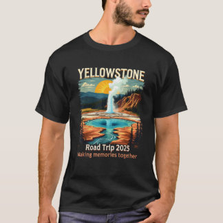 Yellowstone Family Road Trip 2025 National Park Ou T-Shirt