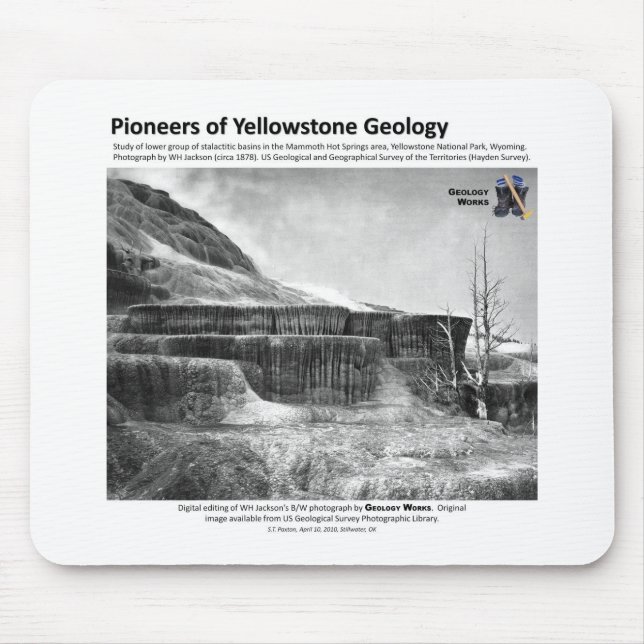 Yellowstone Geology Pioneers II - Hot Springs Mouse Pad (Front)