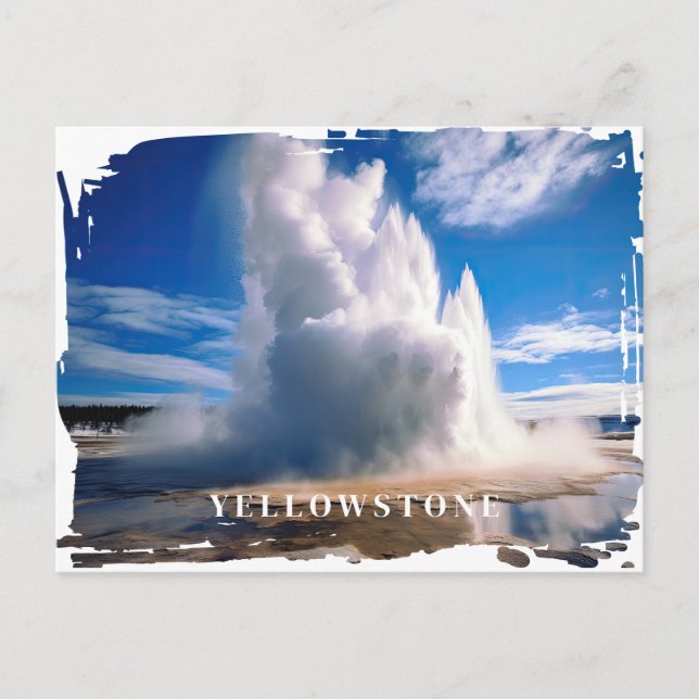 Yellowstone Geyser Postcard (Front)