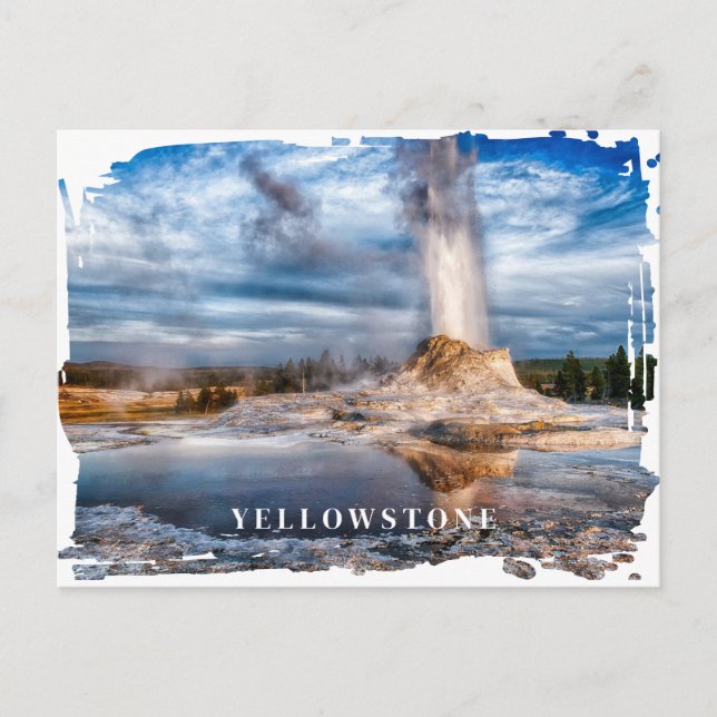 Yellowstone Geyser Postcard (Front)