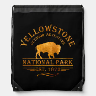 yellowstone golden yellow color drawstring bag