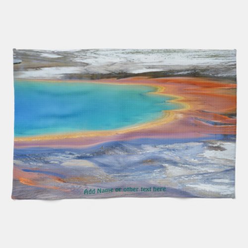 Yellowstone Grand Prismatic Hot Spring _ Customize Kitchen Towel