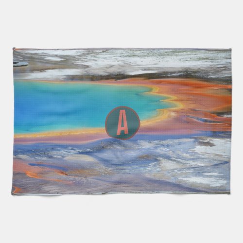 Yellowstone Grand Prismatic Hot Spring _ Customize Kitchen Towel