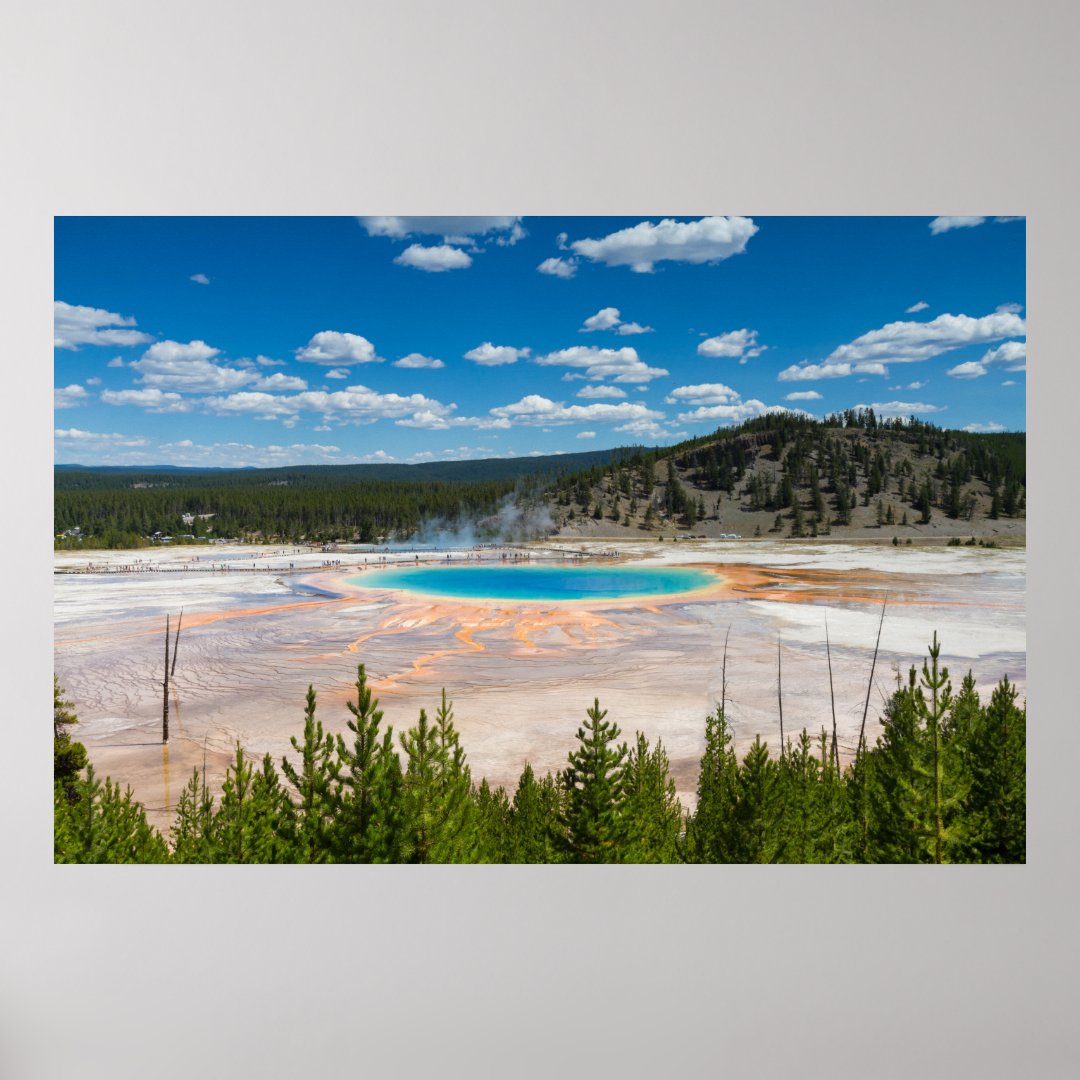 Yellowstone - Grand Prismatic spring poster | Zazzle