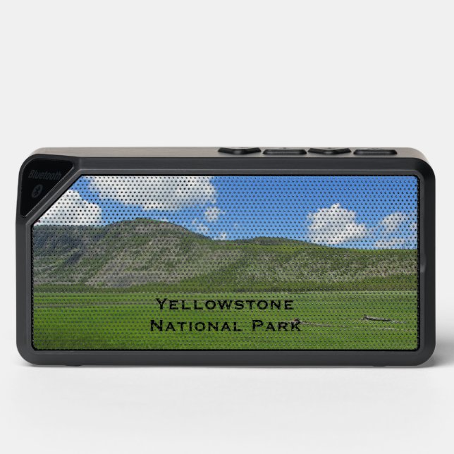 Yellowstone Green Meadow Photo National Park Bluetooth Speaker (Front)