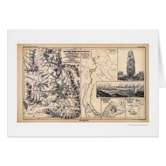 Yellowstone In German Poster 1871 Cards (Front Horizontal)