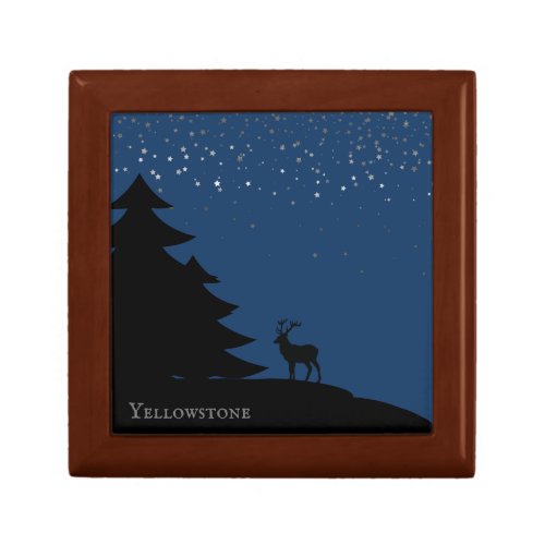 Yellowstone Jewelry Box Elk and Stars