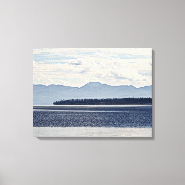 Yellowstone Lake, West Thumb View Canvas Print (Front)