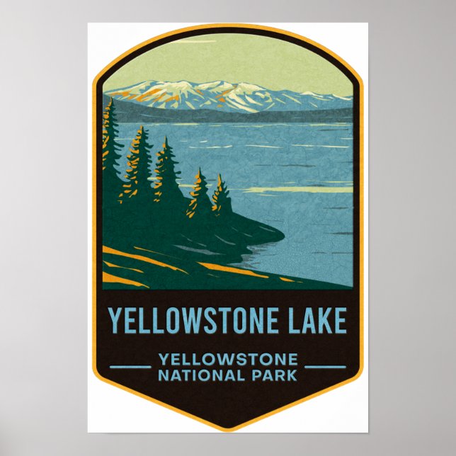 Yellowstone  Lake Yellowstone National Park Poster (Front)