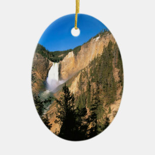 Yellowstone Lower Falls Wyoming Ceramic Ornament