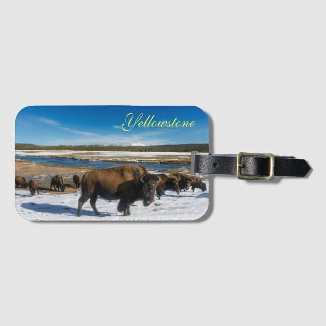 Yellowstone Luggage Tag-Buffalo Luggage Tag (Front Horizontal)