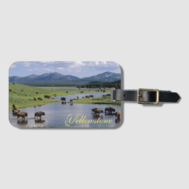 Yellowstone Luggage Tag-Buffalo Luggage Tag (Front Horizontal)