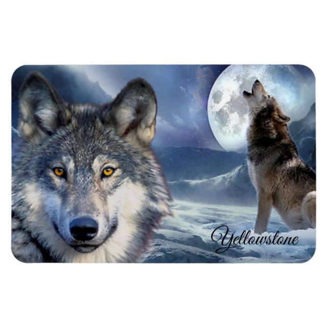 Yellowstone Magnet-Wolf Magnet (Horizontal)