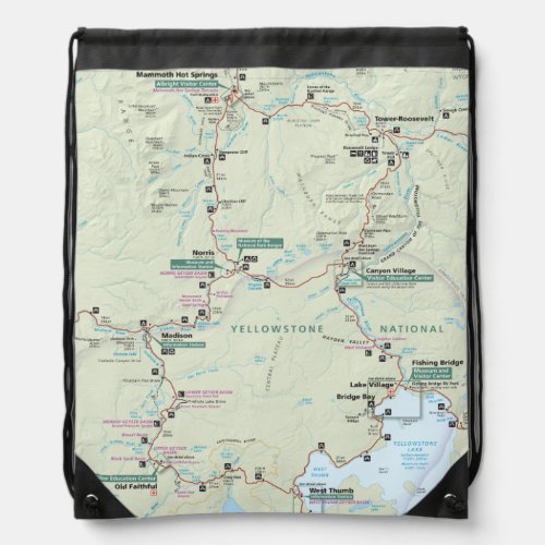 Yellowstone map backpack