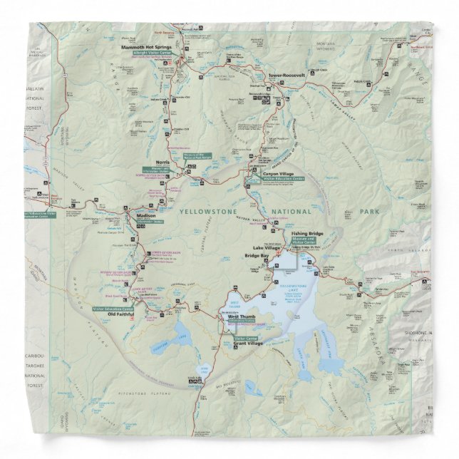 Yellowstone map bandana (Front)
