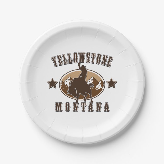Yellowstone Montana Paper Plates (Front)