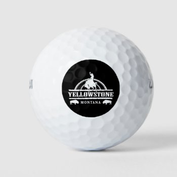 Yellowstone Montana Rodeo Cowboy Golf Balls by JustTeez at Zazzle