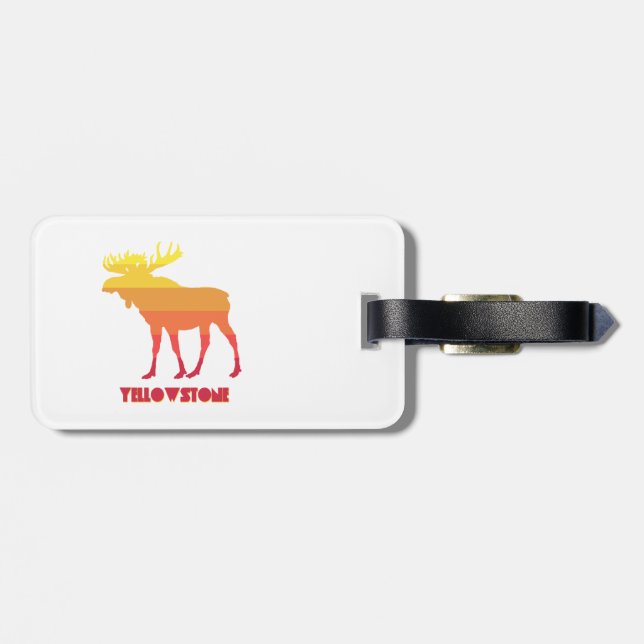 Yellowstone Moose Luggage Tag (Back Horizontal)