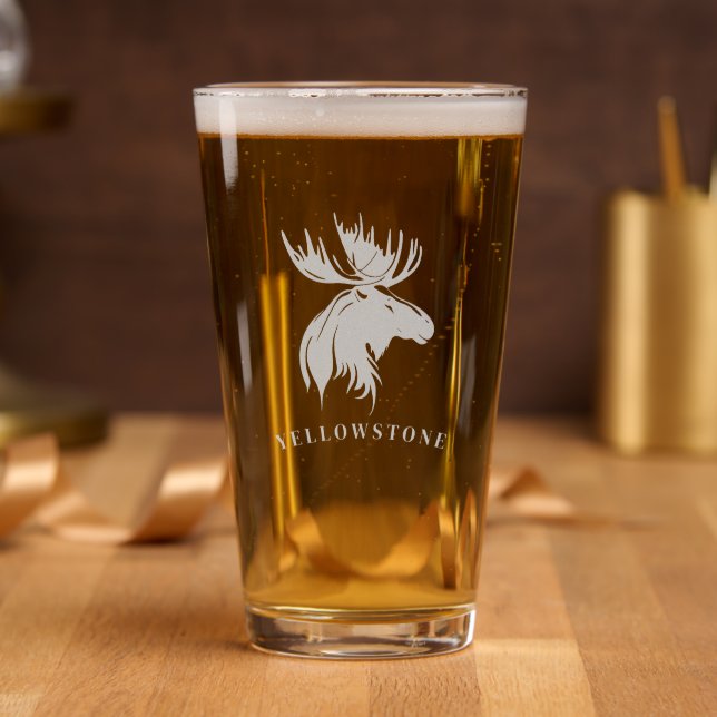 Yellowstone Moose Pint Glass (Party)