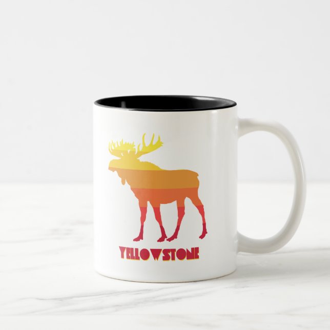 Yellowstone Moose Two-Tone Coffee Mug (Right)
