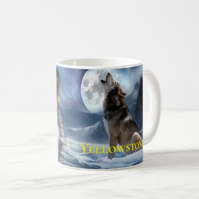 Yellowstone Mug-Wolf Coffee Mug (Front Right)