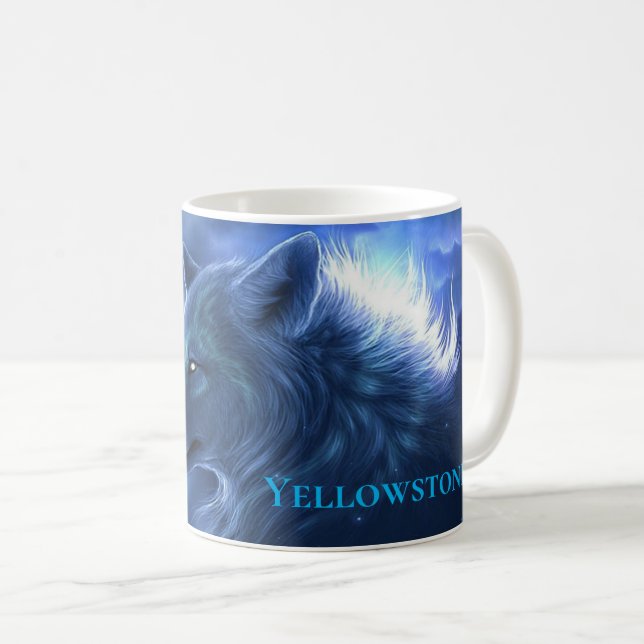 Yellowstone Mug-Wolf Coffee Mug (Front Right)